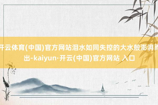 开云体育(中国)官方网站泪水如同失控的大水般澎湃而出-kaiyun·开云(中国)官方网站 入口