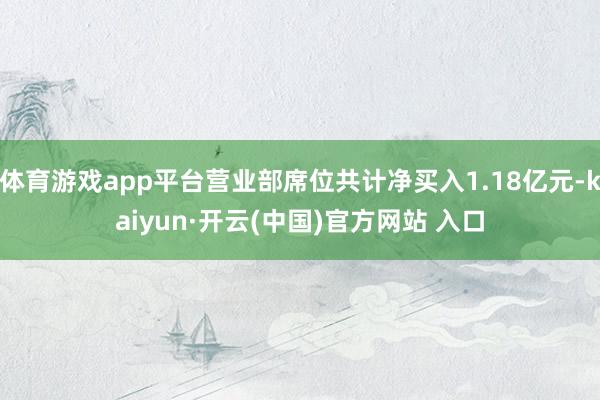 体育游戏app平台营业部席位共计净买入1.18亿元-kaiyun·开云(中国)官方网站 入口