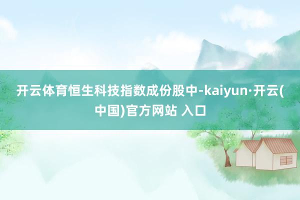 开云体育　　恒生科技指数成份股中-kaiyun·开云(中国)官方网站 入口