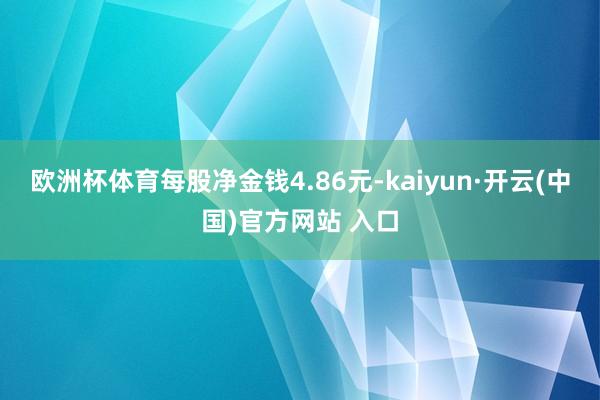 欧洲杯体育每股净金钱4.86元-kaiyun·开云(中国)官方网站 入口